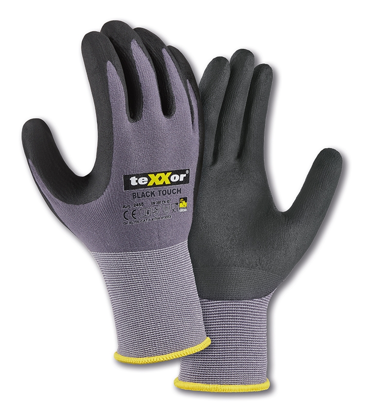 texxor® nylon strickhandschuhe black touch®